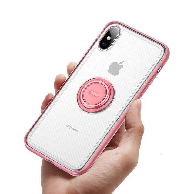 Planet Gates Black Case / For iPhone Xs 5.8 Baseus Creative Phone Case For iPhone Xs with Ring Holder Stand Matte Case For iPhone Xs Max Xs XR 2018 for Magnetic Car Holder