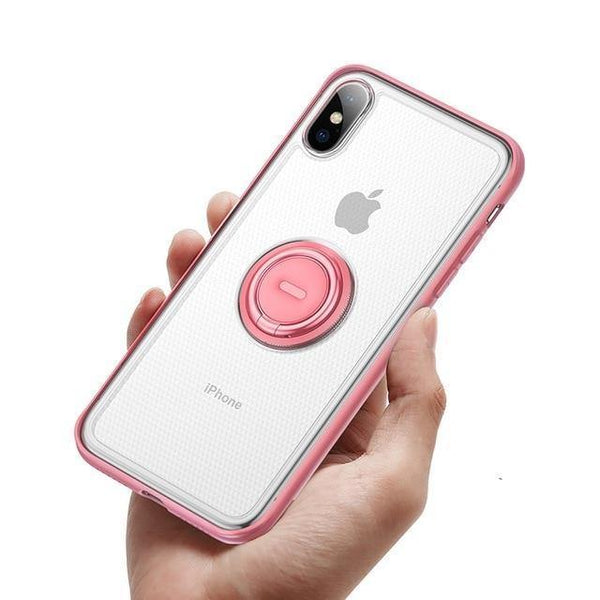 Planet Gates Pink Case / For iPhone Xs 5.8 Baseus Creative Phone Case For iPhone Xs with Ring Holder Stand Matte Case For iPhone Xs Max Xs XR 2018 for Magnetic Car Holder