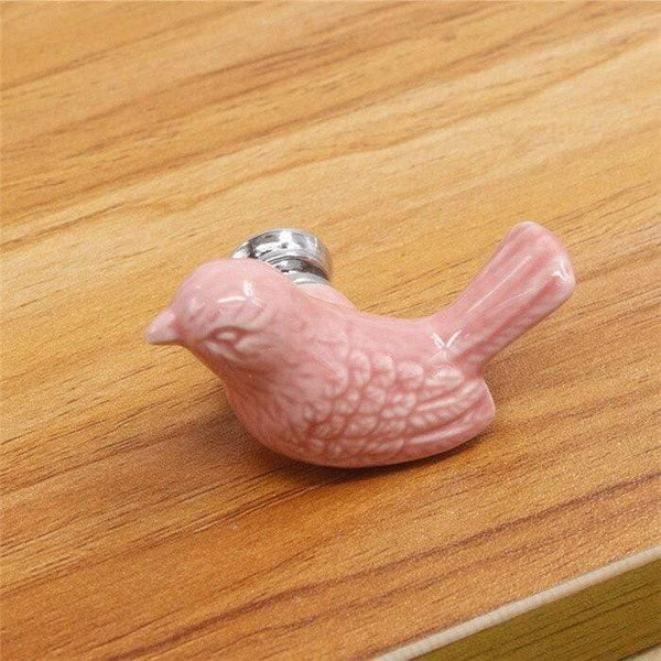 Ceramic Peace Dove Drawer Knobs 3D Cartoon Bird Cabinet Cupboard Handles Novelty Creative Fashion Furniture Handles Hardware