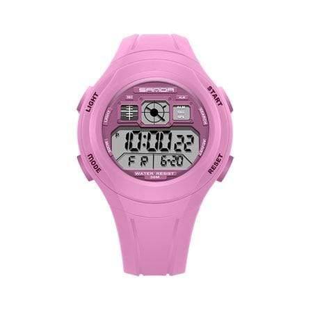 Planet Gates Pink Children Watches LED Digital Multifunctional Waterproof Wristwatches Outdoor Sports Watches for Kids Boy Girls #331