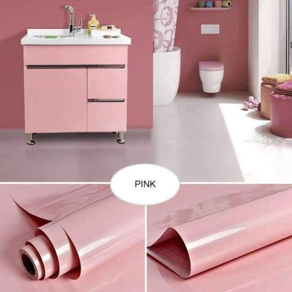 Planet Gates pink / China / 60cmX10m Wallpapers  Vinyl Stickers Self Adhesive In Rolls 3M/5M/10M Modern Multi-Color Kitchen Cabinet PVC For Kitchen Renovate