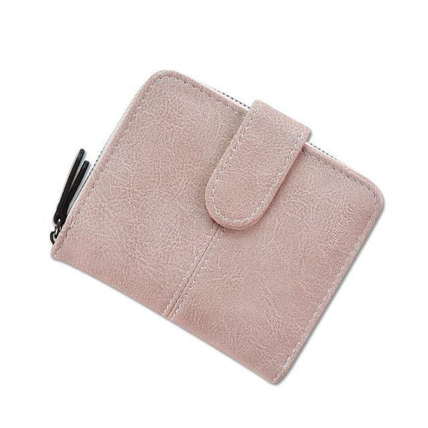 Planet Gates Pink / China Women's Small Wallet For Credit Card Female Coin Purse Leather Wallet Fashion Short Clutch Lady Solid Mini Purse Women Wallets