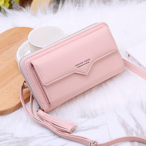 Planet Gates Pink / China Women Wallets Leather Shoulder Bag  Fashion Large Capacity Card Holder Female Zipper Wallet Slim Purse