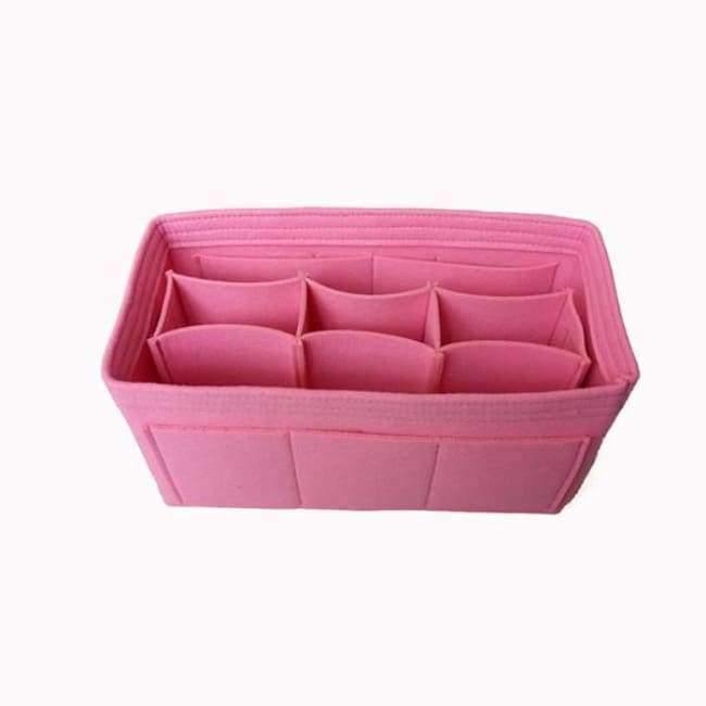 Planet Gates Pink Cloth Insert Bag Organizer Makeup Handbag Organizer Multi-functional Travel Insert Handbag Portable  Cosmetic Bags