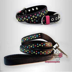 Planet Gates Pink Collar / S Product For Dog Pet Collar Lead Rubber & Nylon Leather High Quality Black Brown White Dog Collar 1pcs/lot