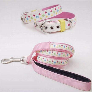 Planet Gates Pink Collar / S Product For Dog Pet Collar Lead Rubber & Nylon Leather High Quality Black Brown White Dog Collar 1pcs/lot