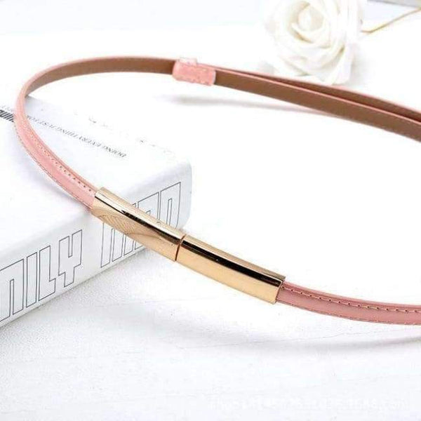 Planet Gates pink colour / 95cm Fashion Newest Design Belts ladie's Luxury Gold buckle  thin belt Free Shipping Genuine leather strap waistband adjustable women