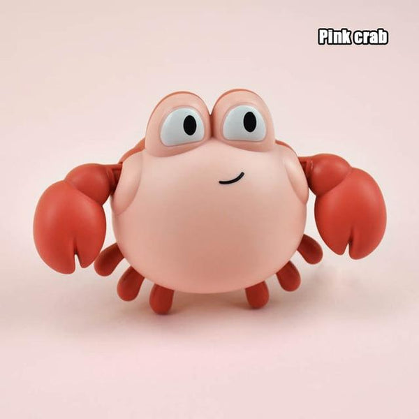 Planet Gates Pink crab Baby Bath Toys Animal Cute Cartoon Tortoise Crab Classic Baby Water Toy Infant Swim Chain Clockwork Toy For Kid 2021 Newest