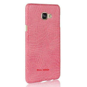 Planet Gates Pink Crocodile Snake Pattern Hard PC PU Leather Lether Phone Etui Coque Case For Samsung Galaxy A510 A5 2016 5.2 A510F A 510F