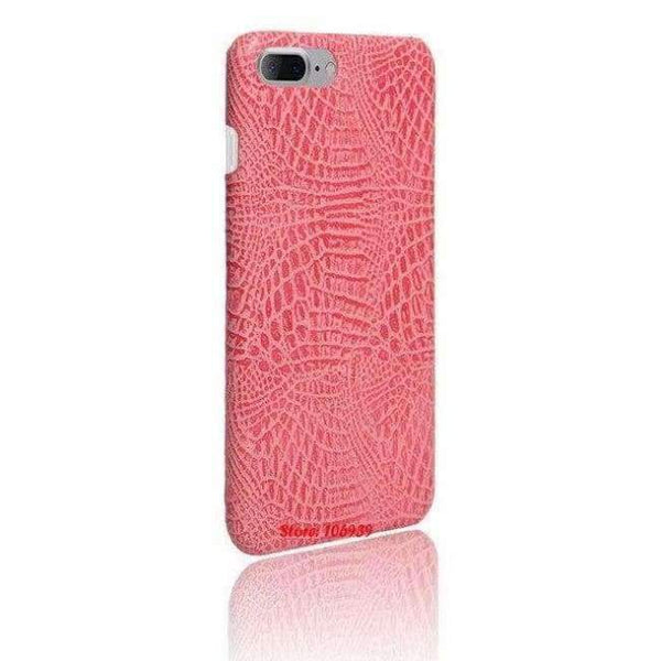 Planet Gates Pink Crocodile Snake Pattern Hard PC women PU Leather Lather Lether Phone accesories Etui Coque Case kryty For iPhone 7 Plus