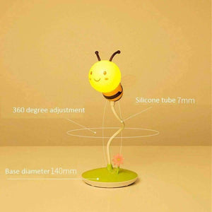 Planet Gates Pink Cute Bee Dimmable Reading Book Light LED Desk Lamp With Remote Control Student Child Eye Protection Table Lamp Christmas Gift
