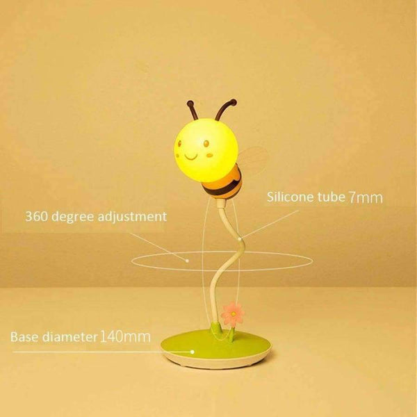 Planet Gates Pink Cute Bee Dimmable Reading Book Light LED Desk Lamp With Remote Control Student Child Eye Protection Table Lamp Christmas Gift