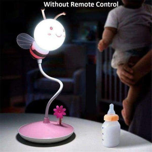 Planet Gates Pink Cute Bee Dimmable Reading Book Light LED Desk Lamp With Remote Control Student Child Eye Protection Table Lamp Christmas Gift