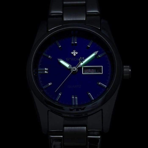 Planet Gates Pink Date Day Clock Female Stainless Steel Watch Ladies Fashion Casual Watch Quartz Women Watches