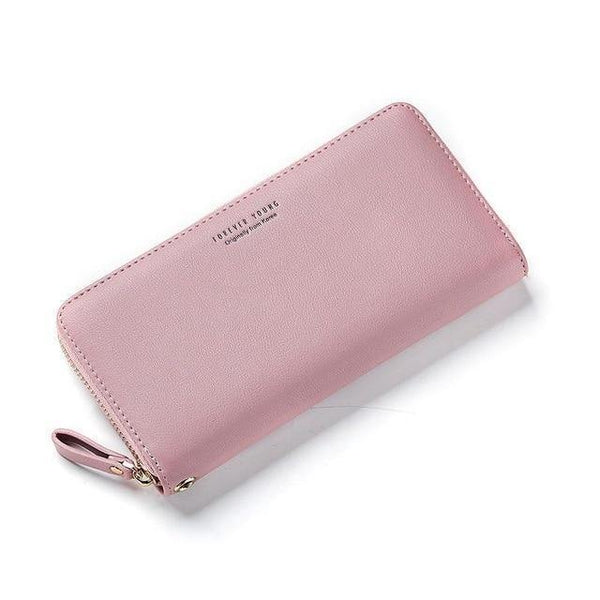 Planet Gates Pink Designed Women Long Clutch Wallet Large Capacity Wallets Female Purse Lady Coin Purses Phone Card Holder Carteras