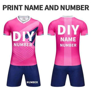 Planet Gates pink DIY / XL Jersey Men France Team Training Uniform Sets Futebol Football Suits Breathable Sport Clothing High Quality Shirts JIANFEI