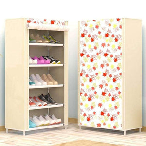 Planet Gates Pink dot Shoe cabinet 6-layer 5-grid Non-woven fabrics large shoe rack organizer removable shoe storage for home furniture