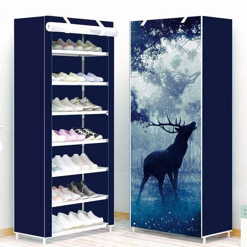 Planet Gates Pink dots Shoe rack 8-layer 7-grid Non-woven fabrics large shoes rack stand removable shoe storage for home Living room furniture