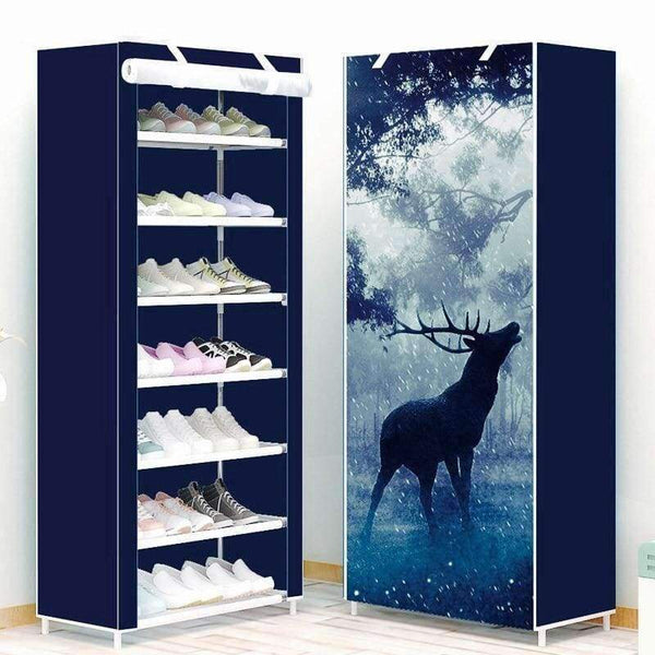 Planet Gates Pink dots Shoe rack 8-layer 7-grid Non-woven fabrics large shoes rack stand removable shoe storage for home Living room furniture