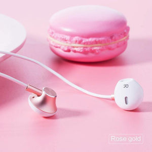 Planet Gates Pink Earphone / China Rock Stereo Earphone In-ear Headset 3.5mm Phone Stereo Sound Headset for iPhone, SamSung,Huawei,Xiaomi and More Fone De Ouvido