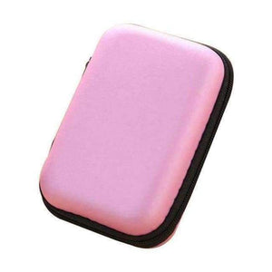 Planet Gates Розова кутия за съхранение на кабели за слушалки Чанта за съхранение на кабели за данни Калъф с цип Защитен органайзер за съхранение на цифрови устройства за джаджи Пътни чанти