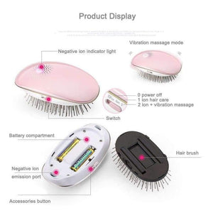 Planet Gates pink Electric Hair Brush Comb 1pc Portable Hair Massage Styling Brush Negative ions hair care Hair Straightening Curler Irons