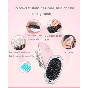 Planet Gates pink Electric Hair Brush Comb 1pc Portable Hair Massage Styling Brush Negative ions hair care Hair Straightening Curler Irons