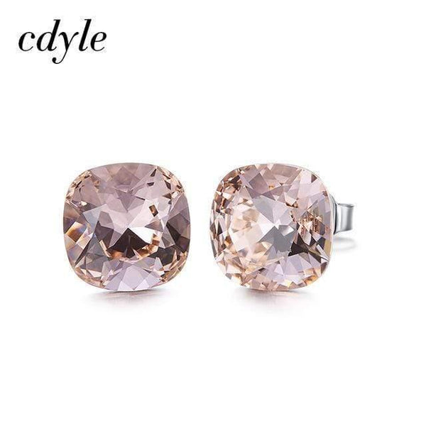 Planet Gates Pink Embellished with Crystal Stud Earrings Women Earrings Austrian Rhinestone 925 Sterling Silver Earrings