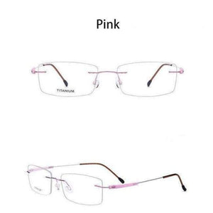 Planet Gates Pink EOOUOOE Brand Design Titanium Women Men Unisex Rimless Glasses Prescriptio Spectacles Oculos Eyewear Gafas Opticas Glasse Frame