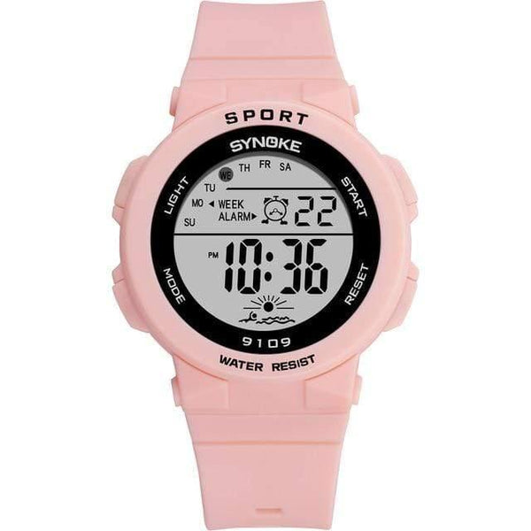 Planet Gates Pink Fashion Kids Students Watches 5Bar Waterproof Children Women Digital LED Alarm Date Casual Electronic Sports Wrist Watch