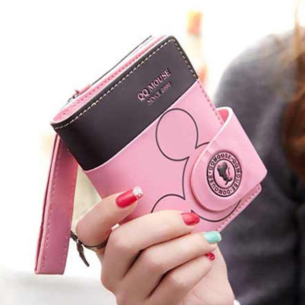 Planet Gates Pink Fashion PU Leather Women Wallet Design Purse Zipper Hasp Women Wallet for Credit Cards Coin Pocket carteras mujer