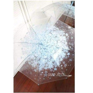 Planet Gates Pink Fashion Transparent Clear Umbrella Cherry Blossom Mushroom Apollo Princess Women Rain Umbrella Sakura Long Handle Umbrellas
