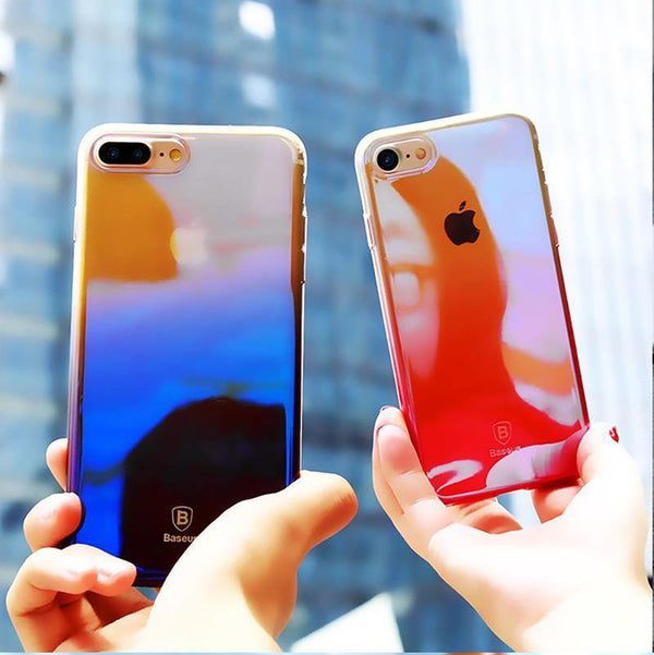 Planet Gates Pink / For 7 Plus For iPhone 8 Case, Baseus Luxury Plating Gradient Hard Plastic Case For iPhone 8 8 Plus 7 7 Plus Cases Ultra Thin Bcak PC Cover