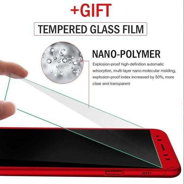 Planet Gates Pink / For A8 2018 ZNP 360 Full Protective Phone Case For Samsung Galaxy J4 J6 Plus J8 2018 Full Cover For Galaxy A7 A8 Plus 2018 Cases With Glass