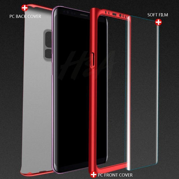 Planet Gates Pink / For Galaxy Note 9 H&A 360 Degree Full Cover Phone Case For Samsung Galaxy S9 S8 Plus S7 S6 Edge Screen Protector Film Phone Cover Note 9 8 S8 Case