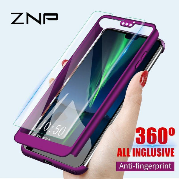 Planet Gates Pink / For Honor 7C ZNP 360 Full Protection Phone Case For Huawei Honor 7A Pro Shockproof Full Cover For Huawei Honor 8X 7C Pro 7a Cases With Glass
