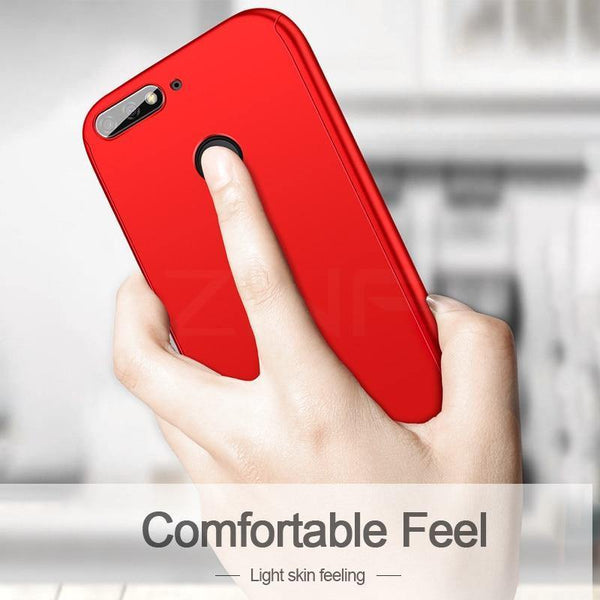 ZNP 360 Full Protection Phone Case For Huawei Honor 7A Pro Shockproof Full Cover For Huawei Honor 8X 7C Pro 7a Cases With Glass - Planet Gates