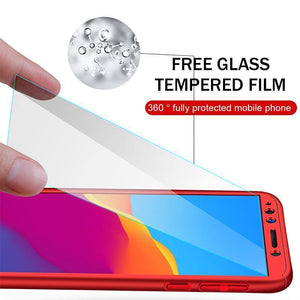 ZNP 360 Full Protection Phone Case For Huawei Honor 7A Pro Shockproof Full Cover For Huawei Honor 8X 7C Pro 7a Cases With Glass - Planet Gates