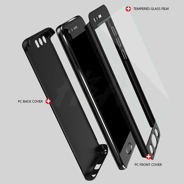 Planet Gates Pink / For Honor 8 Lite H&A Luxury 360 Full Cover Phone Case on the For Huawei Honor 9 8 Lite 10 V10 Tempered glass Protective Cover 9lite 8lite 10 Case