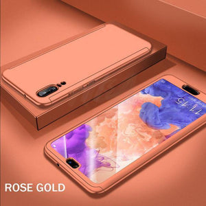 Planet Gates Pink / For Huawei P20 H&A 360 Degree Protection Full Cover Phone Case For Huawei P20 Lite P20 Pro Shockproof Cover For Huawei P20 Lite Case Glass