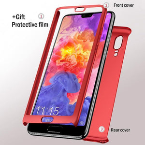 Planet Gates Pink / For Huawei P20 H&A 360 Degree Protection Full Cover Phone Case For Huawei P20 Lite P20 Pro Shockproof Cover For Huawei P20 Lite Case Glass