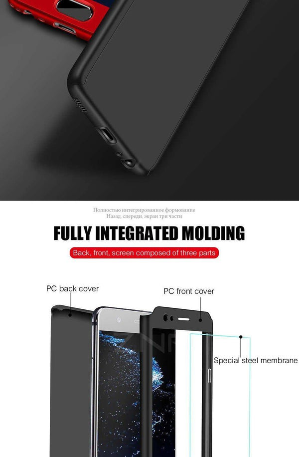 ZNP 360 Degree Full Cover Case For Huawei P9 P10 P20 Lite Cases With Glass For Huawei P10 P20 Plus Honor 9 9 Lite Phone Case - Planet Gates