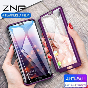 Planet Gates Pink / For Huawei Y5 2017 ZNP 360 Full Cover Phone Case For Huawei Y6 Y5 y7 2018 Case For Huawei Y7 Y6 Prime Protective Case Y5 Y7 2017 Shell With Glass