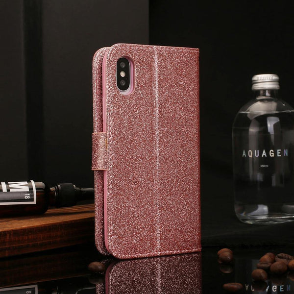 Planet Gates Pink / for iphone 6 6s Leather Cover Diamond Rhinestone Case For iPhone X XS Max XR Case Flip Wallet iphone 6 6S 7 8 Plus Phone Case