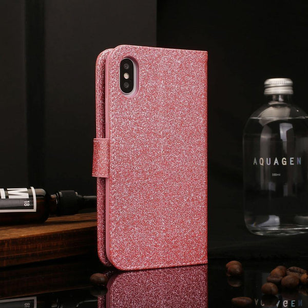 Planet Gates Pink / for iphone 6 6s Leather Cover Diamond Rhinestone Case For iPhone X XS Max XR Case Flip Wallet iphone 6 6S 7 8 Plus Phone Case