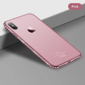 Planet Gates Pink / For iPhone 6 6s USLION Diamond Bling Transparent Phone Case Cover for iPhone 6 6S 8 7 Plus Soft TPU Clear Cover For iPhone X XR XS Max 5 5s SE
