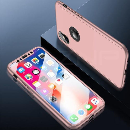 Planet Gates Pink / For iPhone 6 6s ZNP 360 Full Cover Phone Case For iPhone X 8 6 6s 7 Plus 5 5s SE PC Protective Cover For iPhone XS Max XR Case Cover With Glass