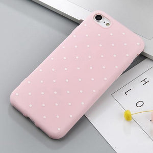 Planet Gates Pink / For iPhone 8 USLION Wave Point Phone Case For iPhone 8 Plus Wine Red Ploka Dots Soft TPU Back Cover For iPhone X XR XS Max 7 6 S Plus 5 5S SE