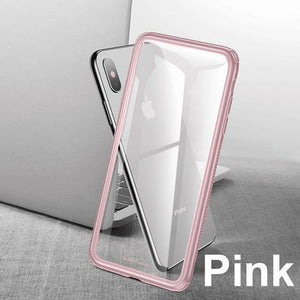 Planet Gates Pink / For iPhone Xs Baseus Luxury Glass Case For iPhone XS Max Xr Xsmax TPU Edge Tempered Glass Cases Protective Cover Coque For iPhonexs max Fundas