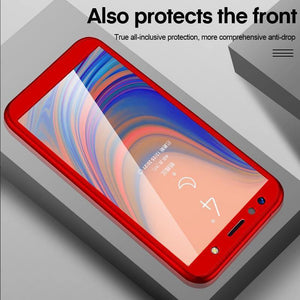 ZNP 360 Full Cover Case For Samsung Galaxy A3 A5 A7 J5 J7 Protective Phone Case For Samsung A6 A8 Plus 2018 Cases With Glass - Planet Gates